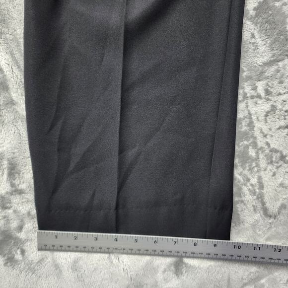 Vintage Joseph Ribkoff Pants Womens 12 Black High Rise Wide Leg Preppy Office - Picture 9 of 10